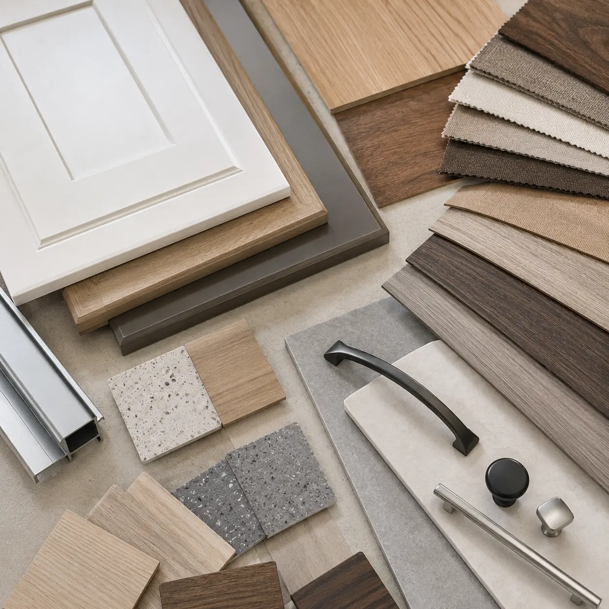 AI-generated illustration - material samples for home furnishings